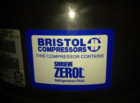 BRISTOL fully enclosed piston compressor H23A56QDBE, Bristol, USA